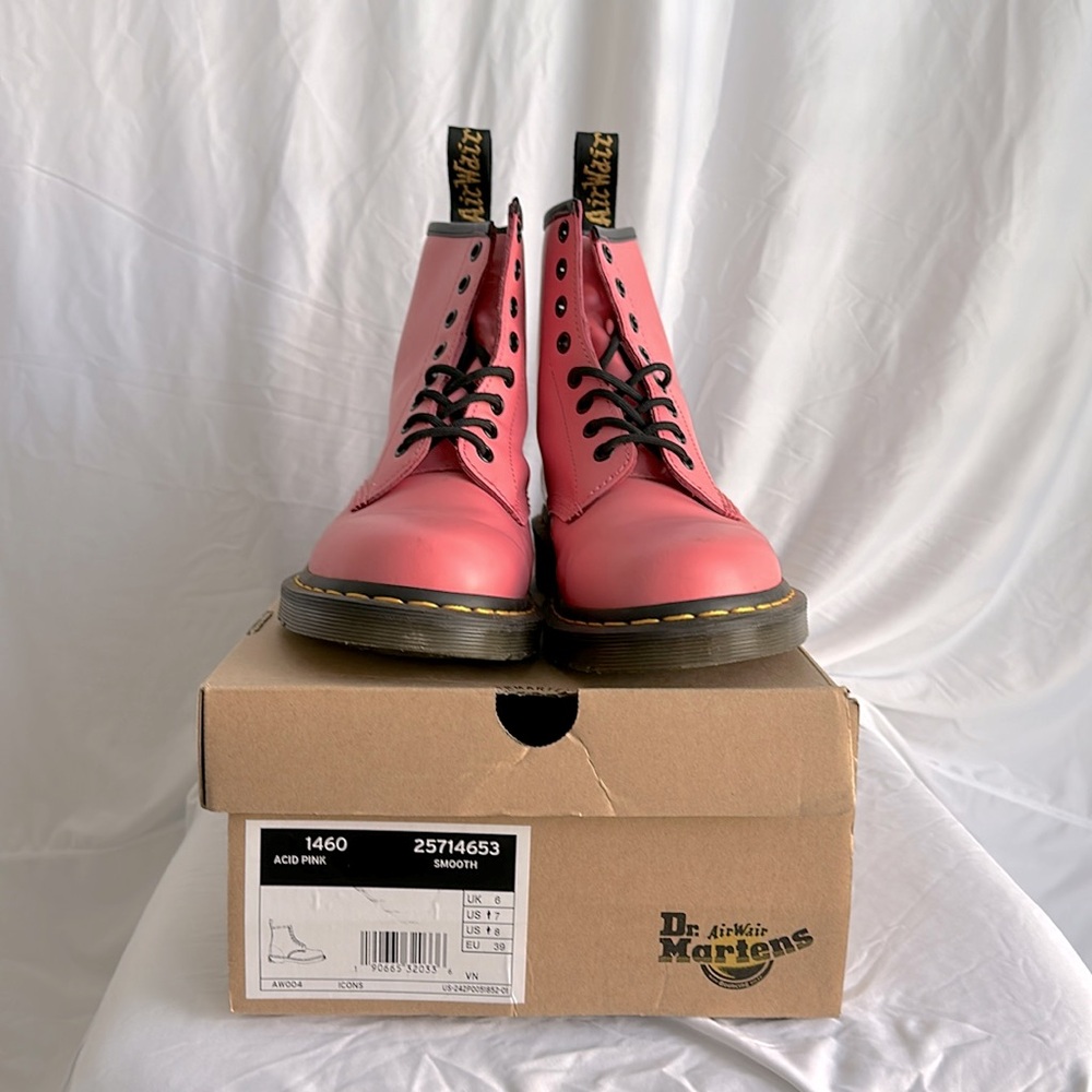 Dr. Martens Pink 1460 Combat Boots